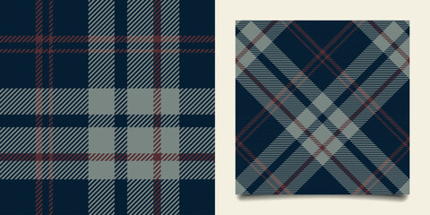 Navy blue pattern seamless tartan check plaid, fabric swatch for skirt, tablecloth, blanket, duvet cover