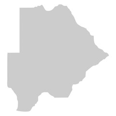 Obraz premium map of Botswana shadow