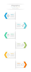 Infographic 6 options design elements for your business data. Vector Illustration.
