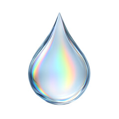 Fototapeta premium Water droplet with rainbow reflections
