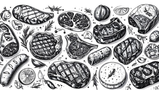 Meats sketches art