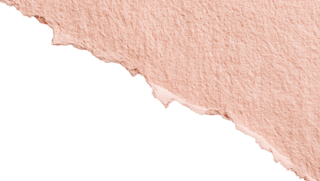 Torn blush-toned paper edge on black background