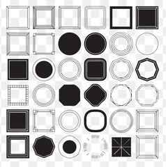 Collection of Geometric Shapes and Frames