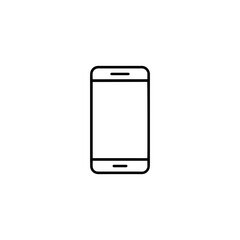 Vector art of simple outline icon of a smartphone
