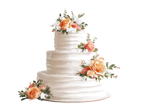 wedding cake elegant floral tier design