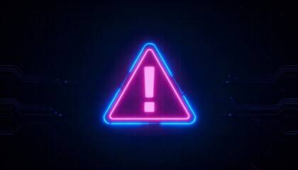 A virus alert warning displayed on a digital screen with red danger symbols and glitch effects, in a futuristic environment	