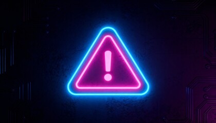 A virus alert warning displayed on a digital screen with red danger symbols and glitch effects, in a futuristic environment	