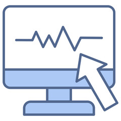 Monitoring Tools Blue Icon