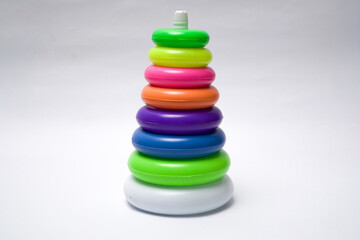 Colorful stacking ring tower toy for baby education