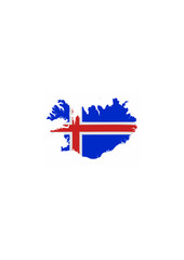 Map and flag of iceland.ai