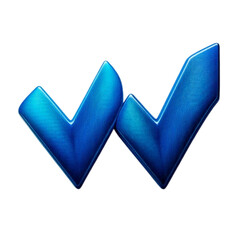 Bundle of Blue Check Mark Icons for Social Media and Apps, Isolated on Transparent Background.