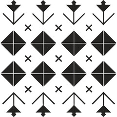 Vector art of seamless pattern with geometric shapes