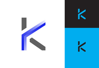 Modern letter K logo design, corporate branding, minimalist and professional style for business and technology companies