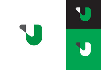 Modern Green Letter U Logo Design for Business Branding and Corporate Identity