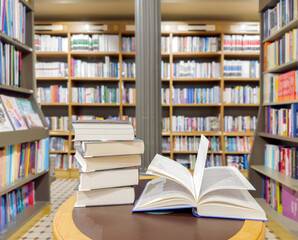 book cafe ,bookstore,
buying a book in a store