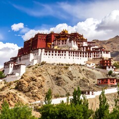 Mountain palace scenery