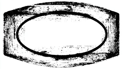 Obraz premium Creative Black and White Texture Resembling a Frame for Artistic Design or Illustration Purposes
