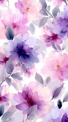 a soft watercolor minimal floral pattern pastel pin