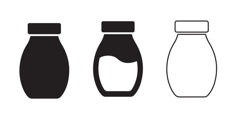 Vector jars isolated on white background