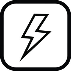 Fototapeta premium Modern lightning bolt icon vector graphic scalable eps illustration symbol
