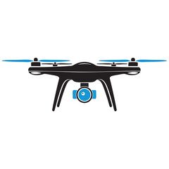 Modern quadcopter drone with camera aerial photography and videography technology gadget