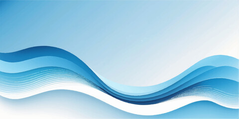 Abstract blue wave vector background design with flowing lines and light for web and business illustration