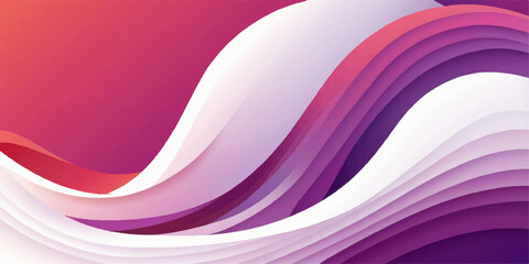 Abstract vector illustration of a flowing pink and purple curve design, perfect for a modern wallpaper or art backdrop