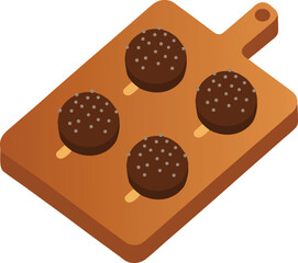brigadeiro board vector icon illustration