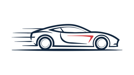 Sleek sports car design symbolizing speed and automotive excellence dynamic motion graphic