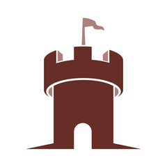 Castle building logo design