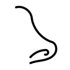 Human Nose Outline Icon Illustration