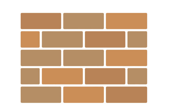 Seamless stylized wall texture background pattern of brown and terracotta bricks