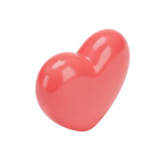 &ldquo;Isometric 3D pastel red wish list heart with glossy toy-like finish, smooth rounded shape and soft shadow on clean white background&rdquo;