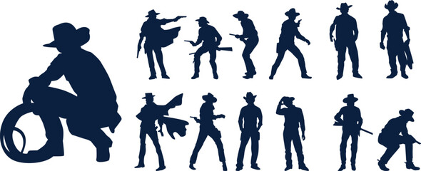 vector silhouettes of people power 