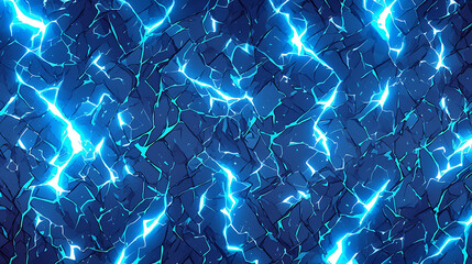 Blue lightning strike stream, half vintage comic book pattern