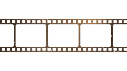 old film strip camera view with noise, grain and scratch on transparent background, png retro vintage isolated design element	