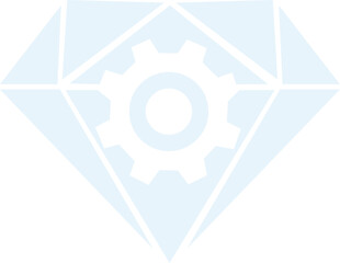 gear with diamond icon 