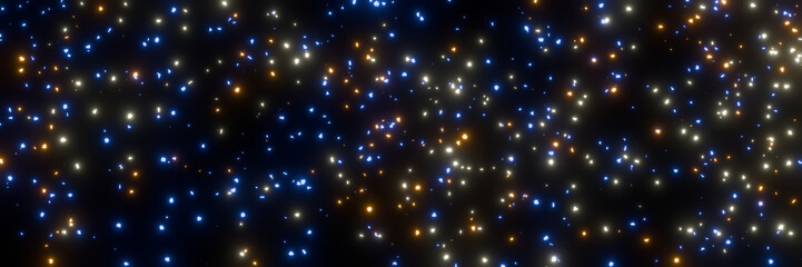 Obraz premium Abstract starry light effect background. Glowed particles