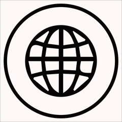 Simple globe icon representing global connectivity Vector