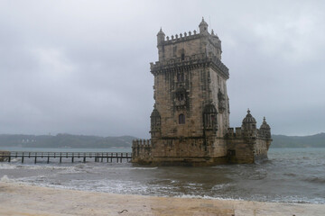 The Belem tower is historic landmark in portugal