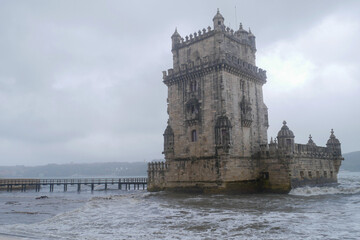 The Belem tower is historic landmark in portugal
