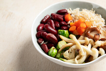 Healthy vegan food.