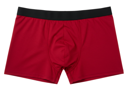 Red boxer shorts isolated transparent background