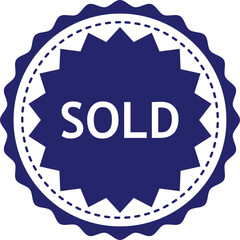 Sold Badge Vector Icon Label Stamp Design