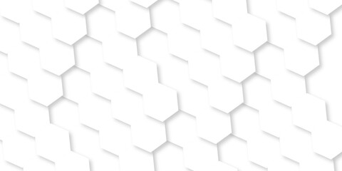 Fototapeta premium Hexagonal hexagon modern technology creative emboss light honeycomb polygonal web. abstract geometric science and mosaic tile with template texture background. 