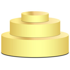 gold podium isolated on white