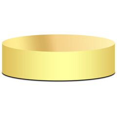golden podium isolated on white
