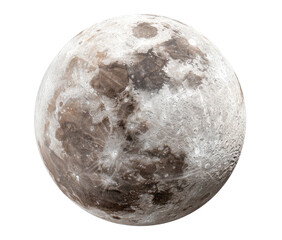 Detailed close-up of the moon's surface