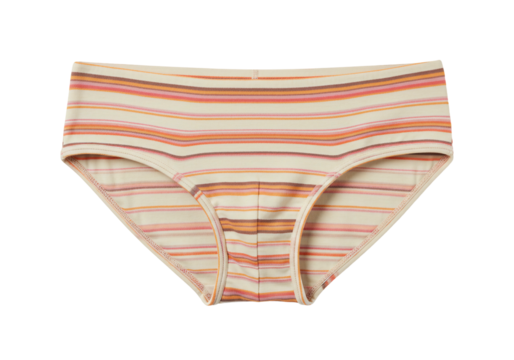 Underwear with horizontal stripes isolated