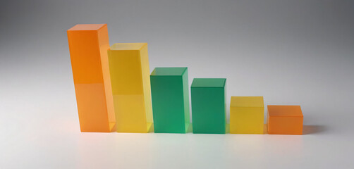 Brightly colored blocks are stacked on top of each other a table layers depth style gesture expression colorful figure creative design scene cartoonish elements illustration emotion